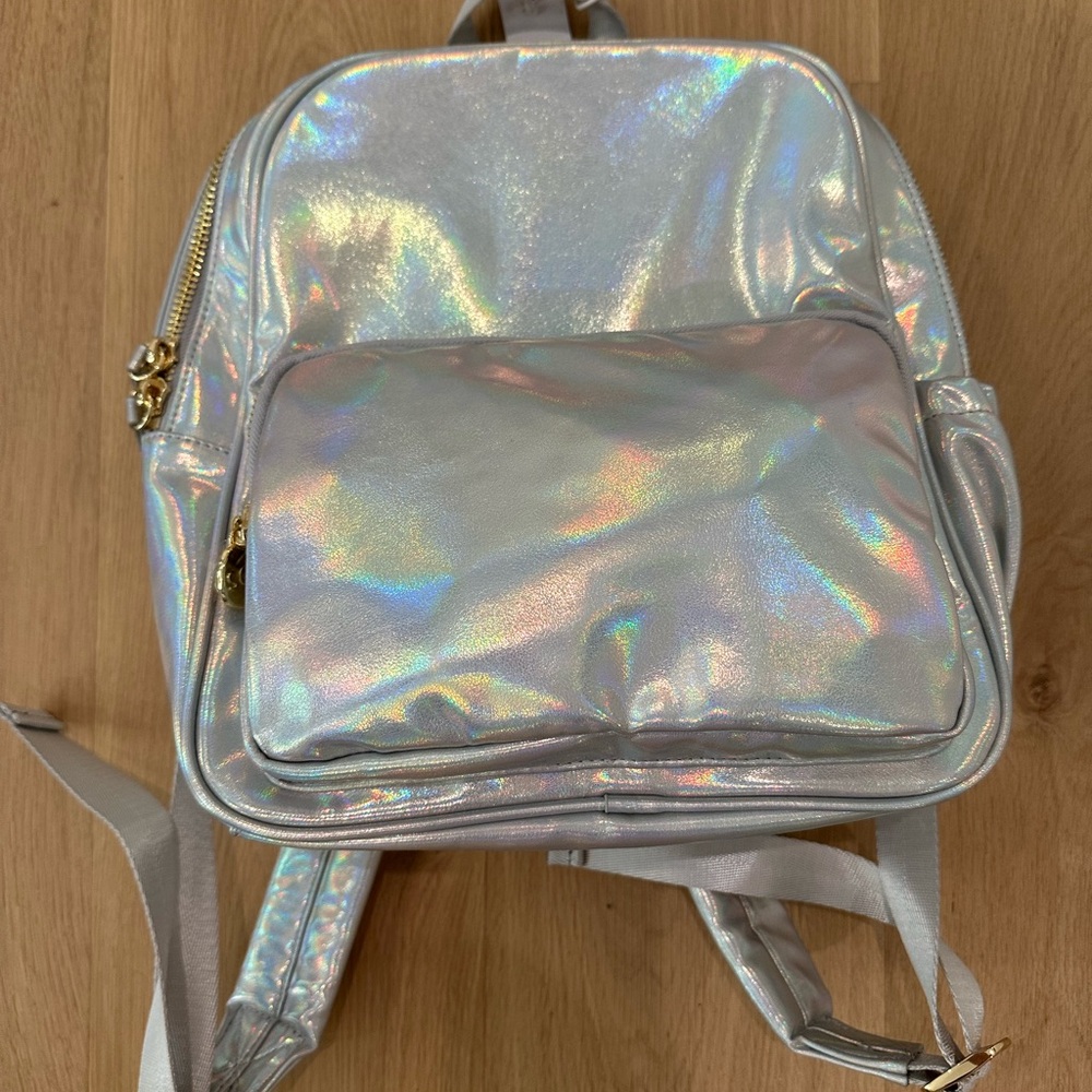 New Stoney Clover Lane Holographic Silver Backpack